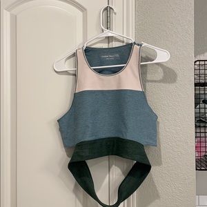 NWT Outdoor Voices Color Block Crop Tank Top. XL